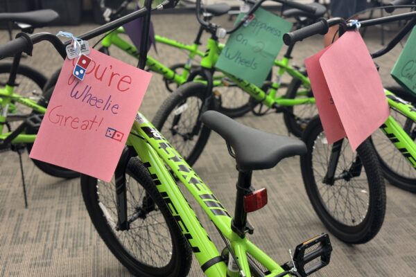 Dominos Bike Build for Kids